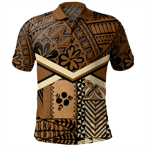 Tonga Polo Shirt Ngatu Pattern Siapo