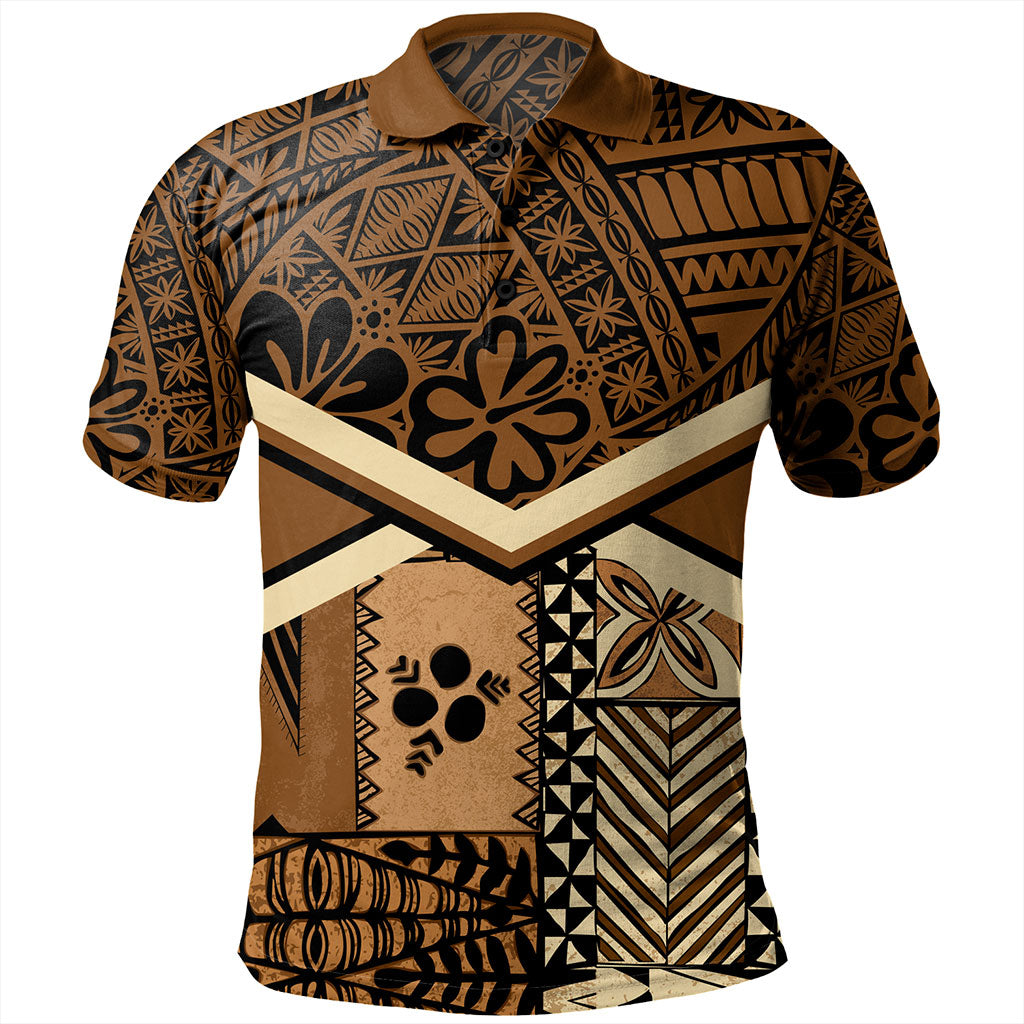 Tonga Polo Shirt Ngatu Pattern Siapo