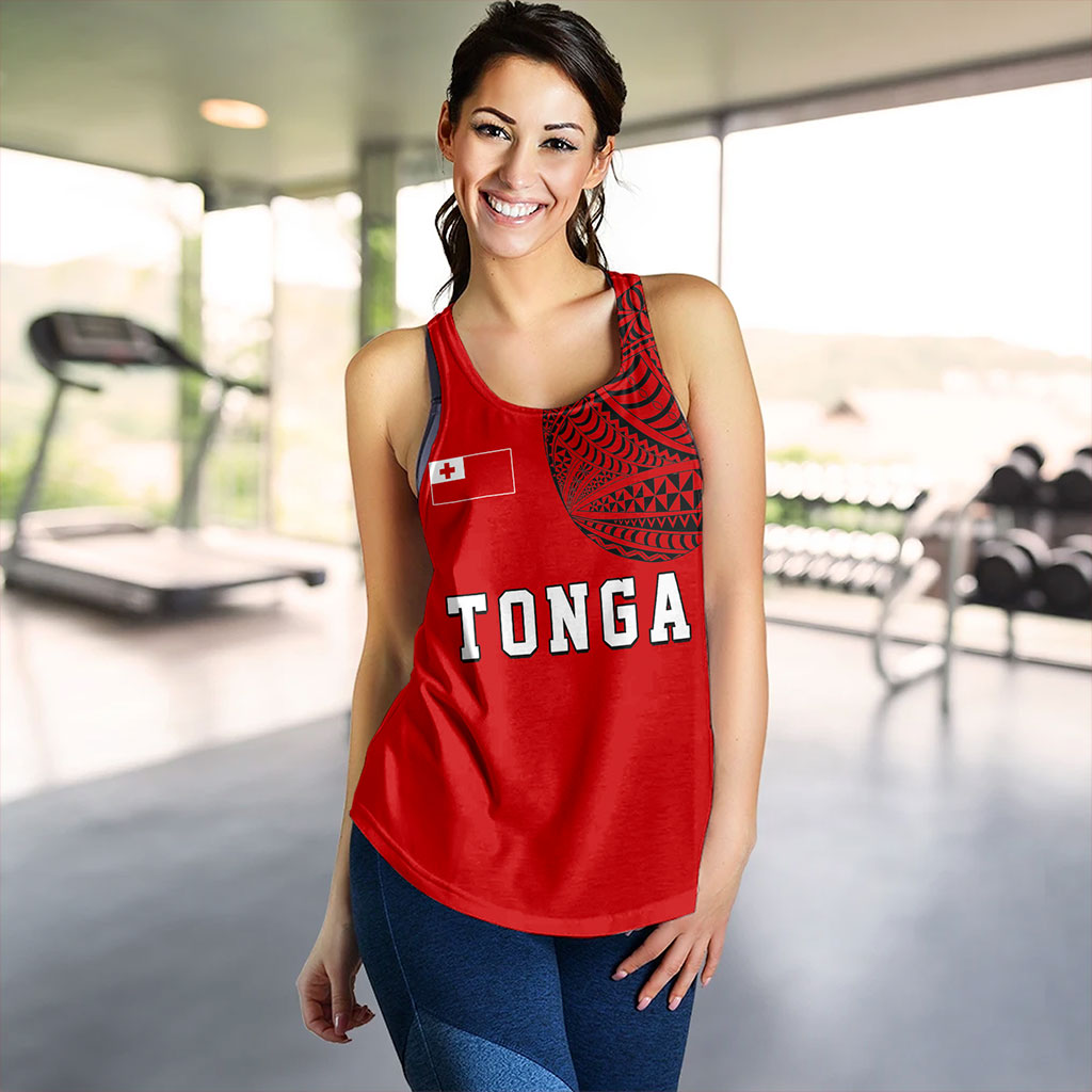 Tonga Women Tank Tattoo Ngatu Pattern Style