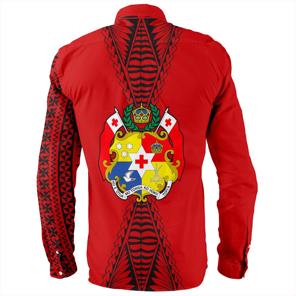 Tonga Long Sleeve Shirt Tattoo Ngatu Pattern Style