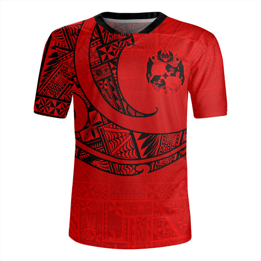 Tonga Rugby Jersey Custom Ngatu Tribal Tattoo Style