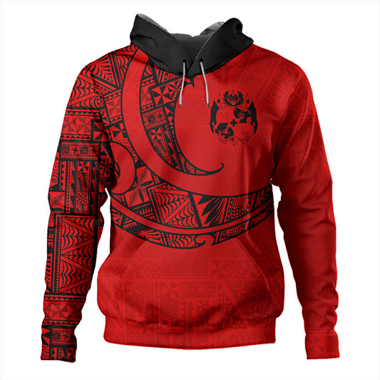 Tonga Hoodie Custom Ngatu Tribal Tattoo Style