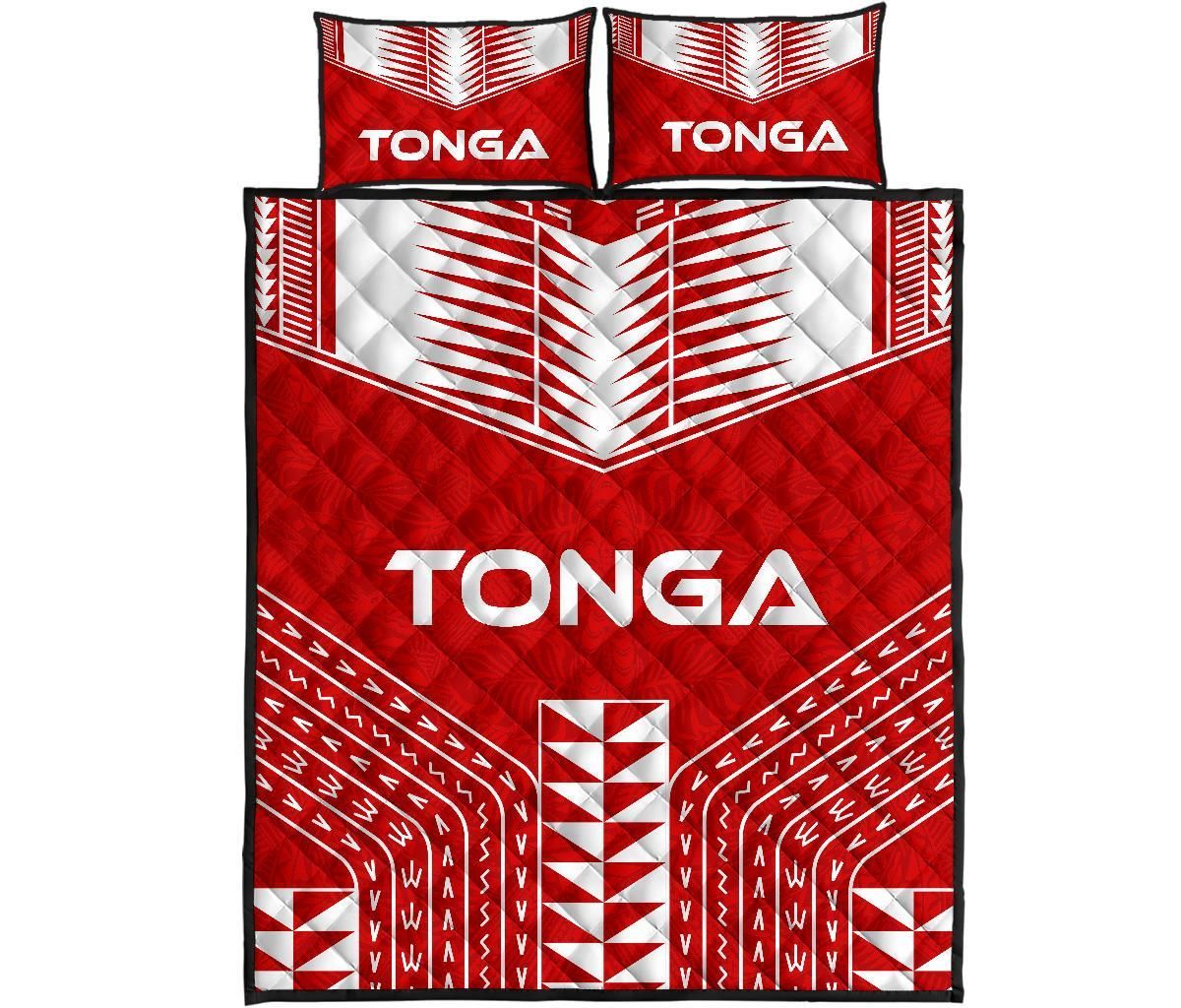 Tonga Quilt Bed Set - Tonga Pattern - Red Version