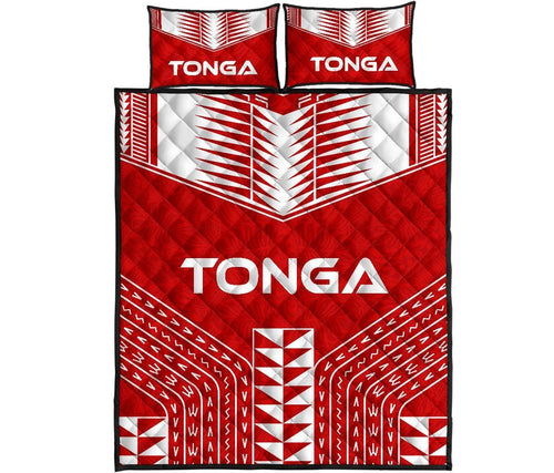 Tonga Quilt Bed Set - Tonga Pattern - Red Version