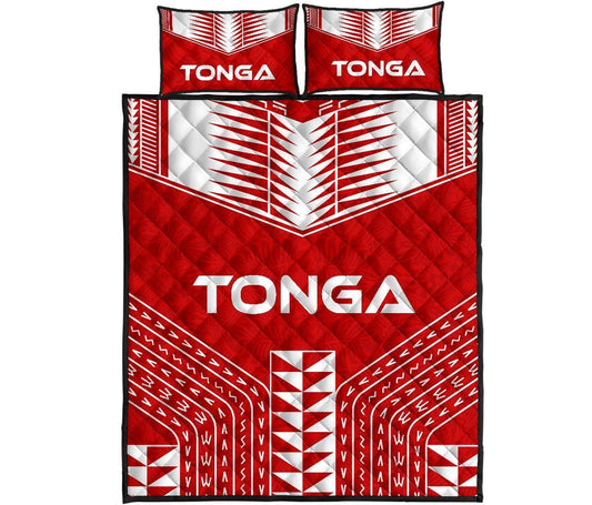 Tonga Quilt Bed Set - Tonga Pattern - Red Version