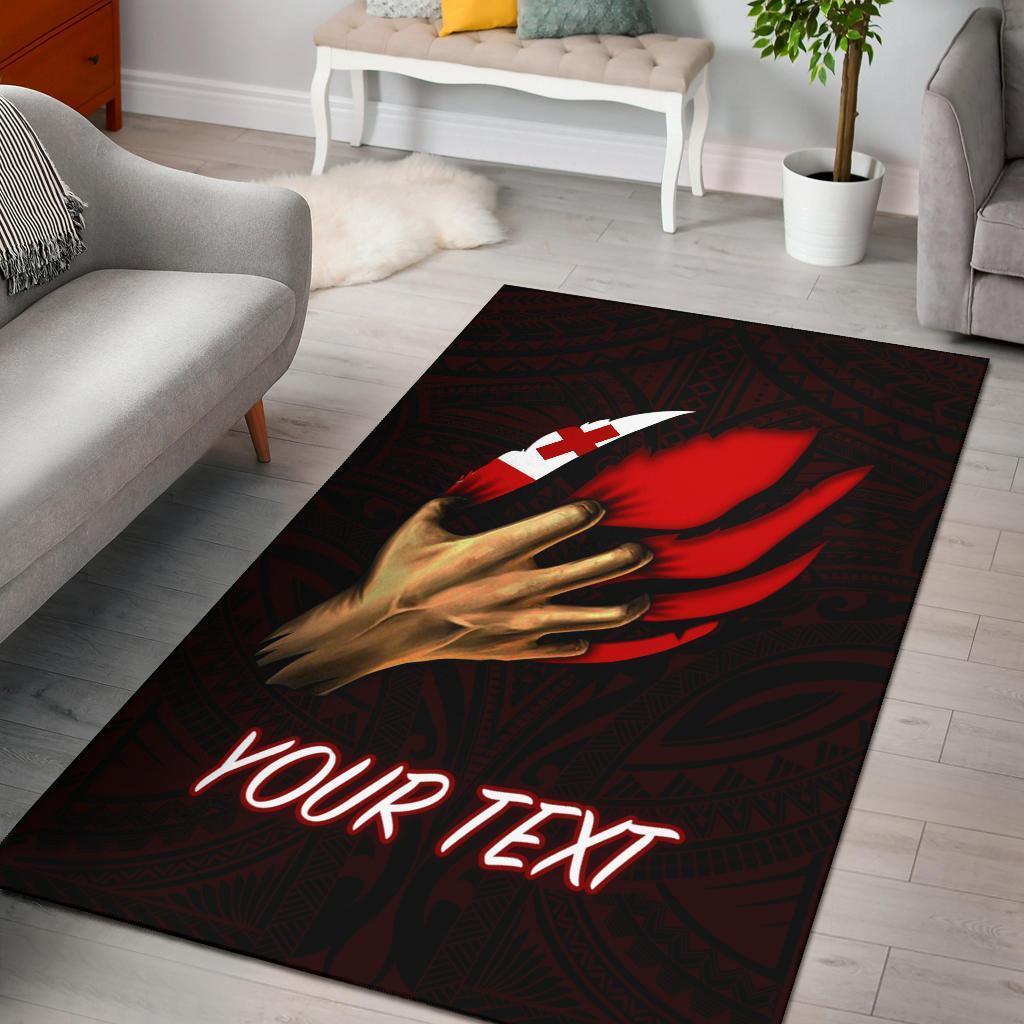 Tonga Personalised Area Rug - Tonga In Me (Red)