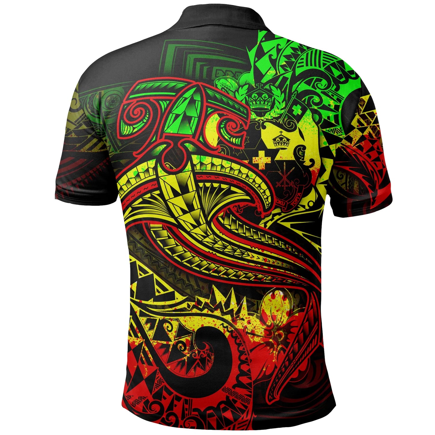 Tonga Polo Shirt- Reggae Shark Polynesian Tattoo