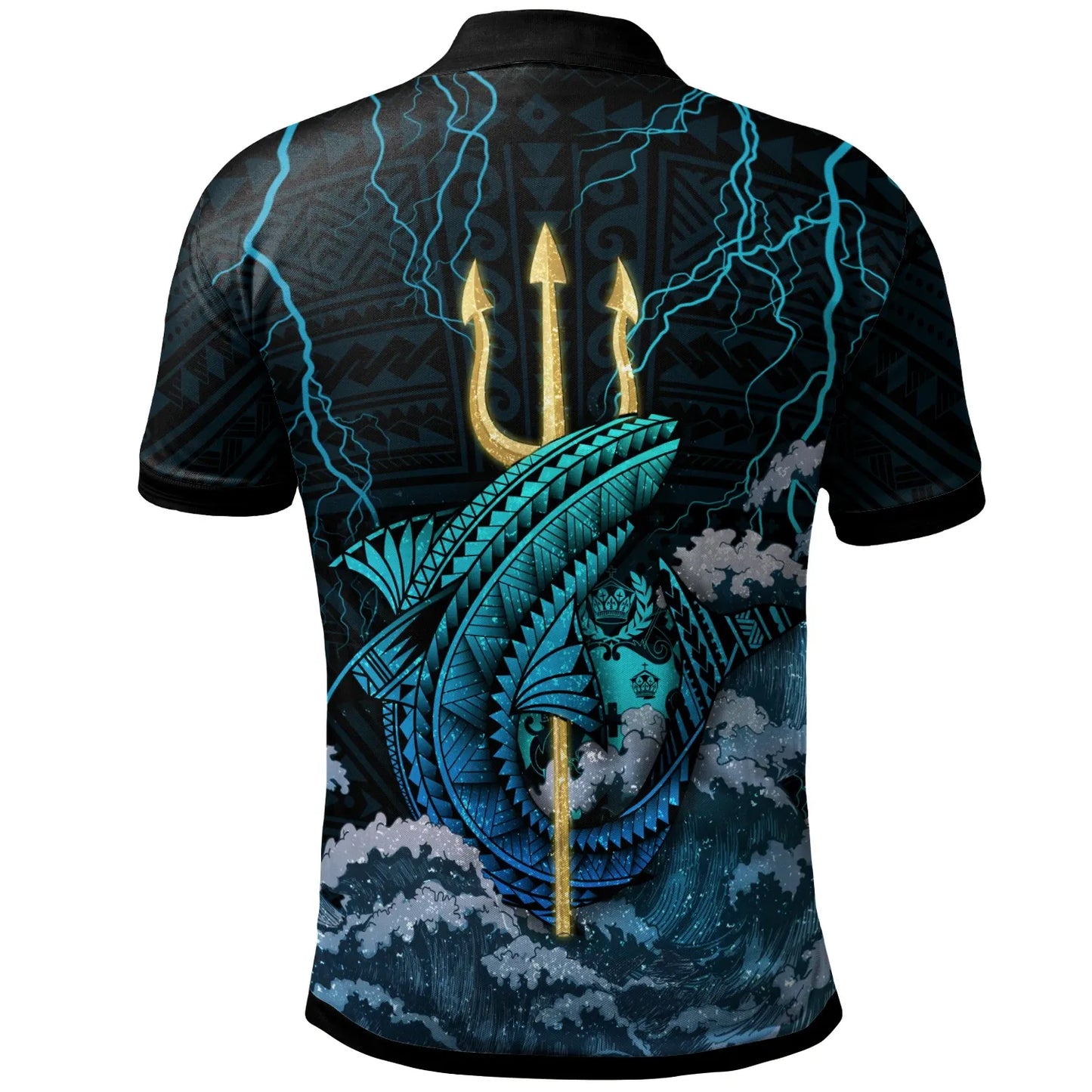 Tonga Polo Shirt - Trident Thunder Shark