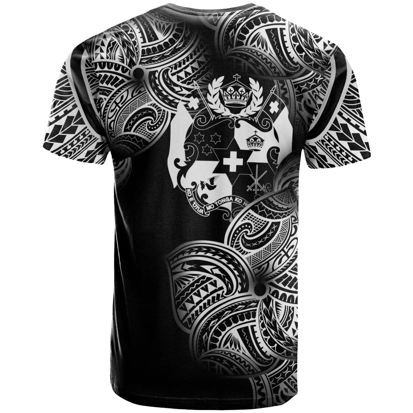 Tonga Polynesia Custom Personalised T-Shirt - Tonga Tribal Flower White