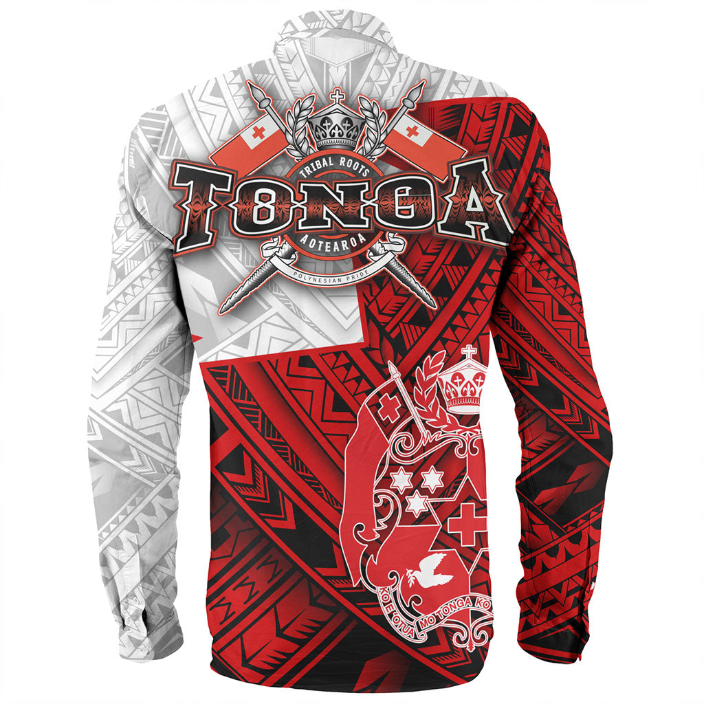 Tonga Long Sleeve Shirt Polynesian Tattoo Tribal Roots