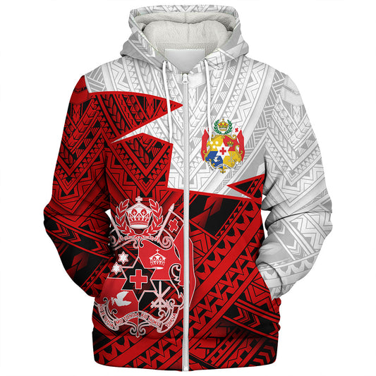 Tonga Sherpa Hoodie Polynesian Tattoo Tribal Roots