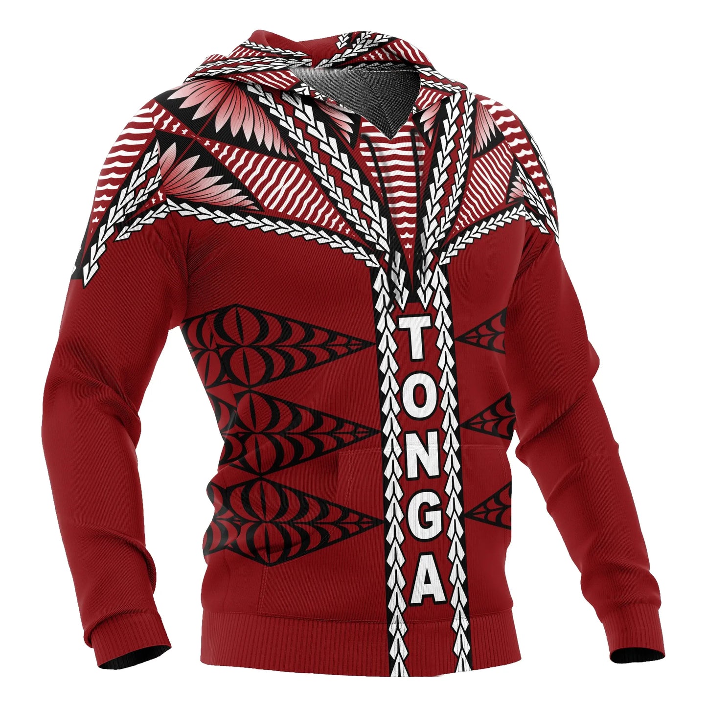 Tonga Polynesian Hoodie - Tongan Ngatu Pattern