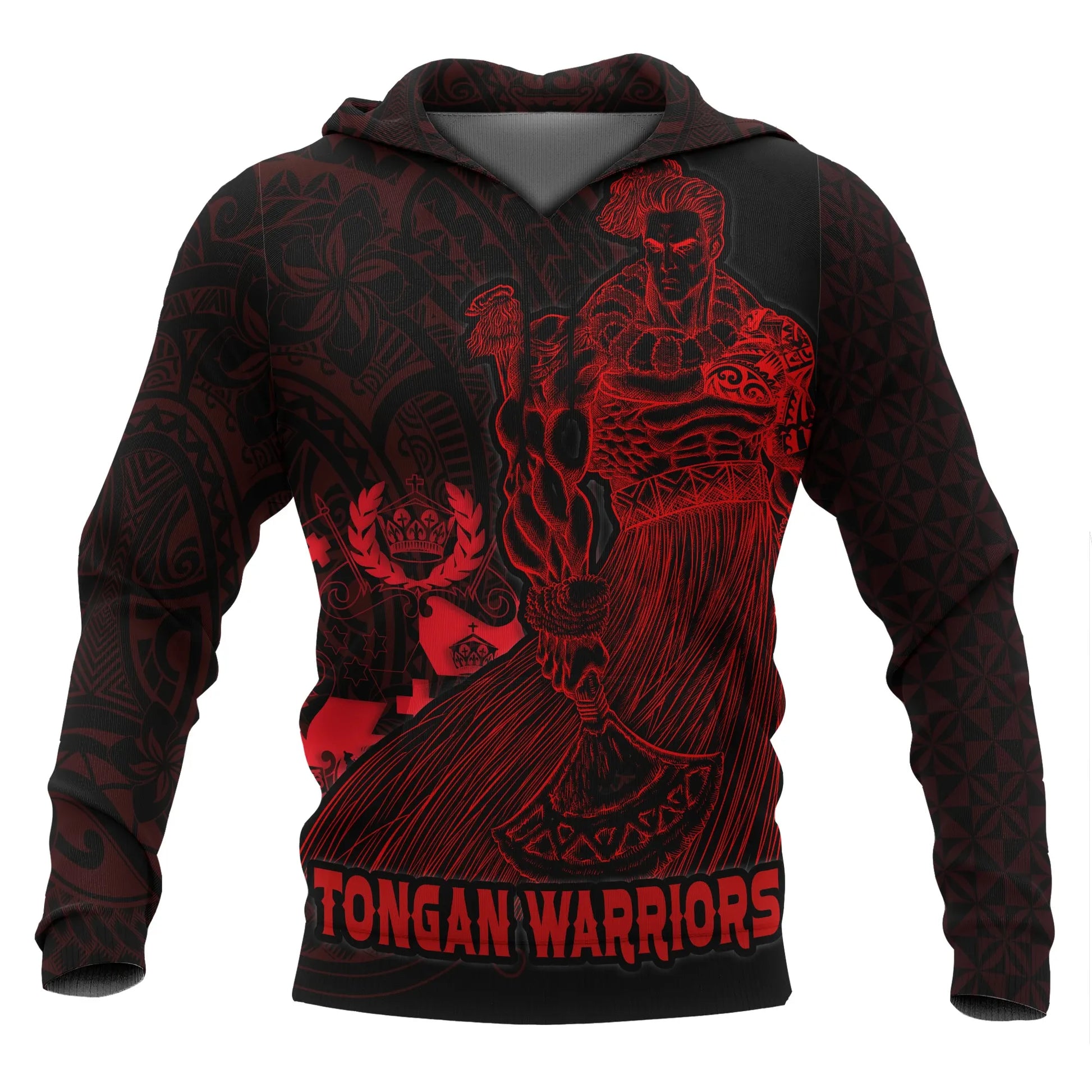 Tonga Polynesian All Over Hoodie - Tongan Warriors