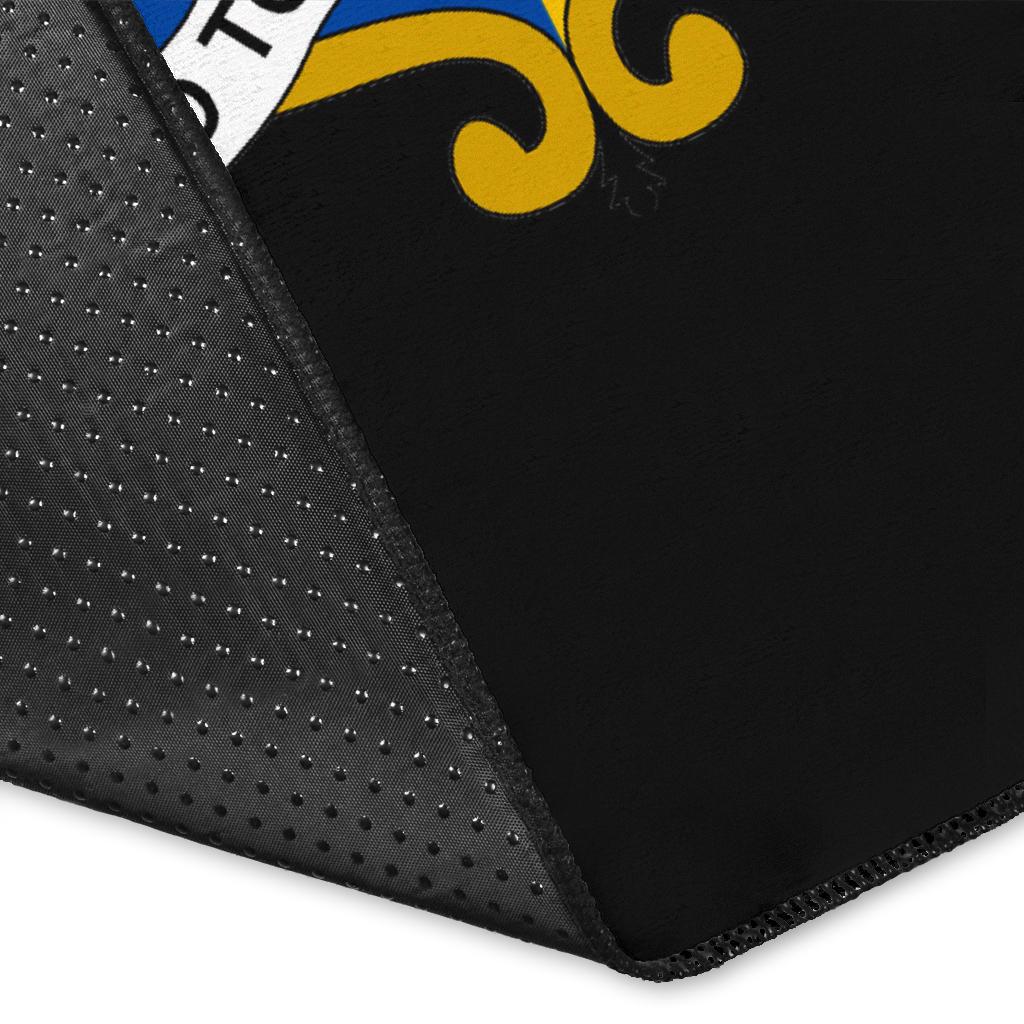 Tonga Polynesian Are Rug - Tribal Wave Tattoo Flag Color