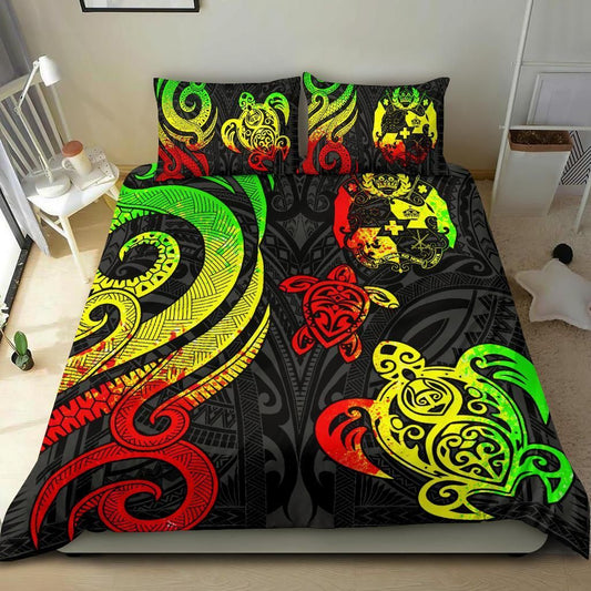 Tonga Polynesian Bedding Set - Reggae Tentacle Turtle