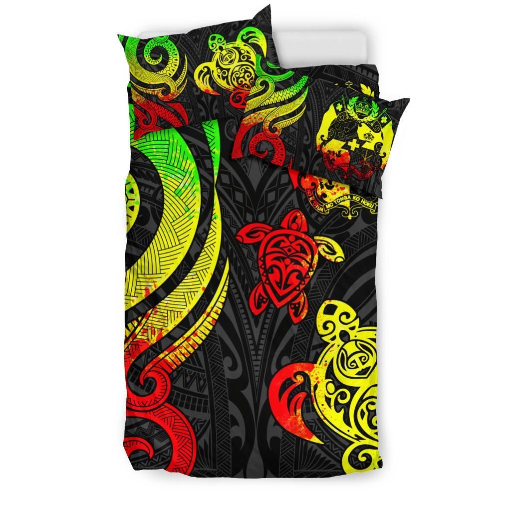 Tonga Polynesian Bedding Set - Reggae Tentacle Turtle