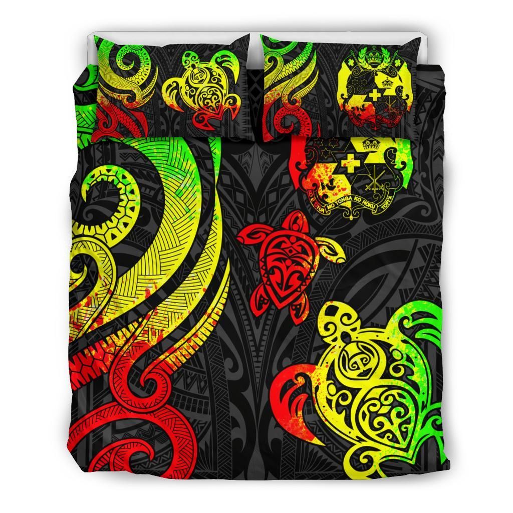 Tonga Polynesian Bedding Set - Reggae Tentacle Turtle