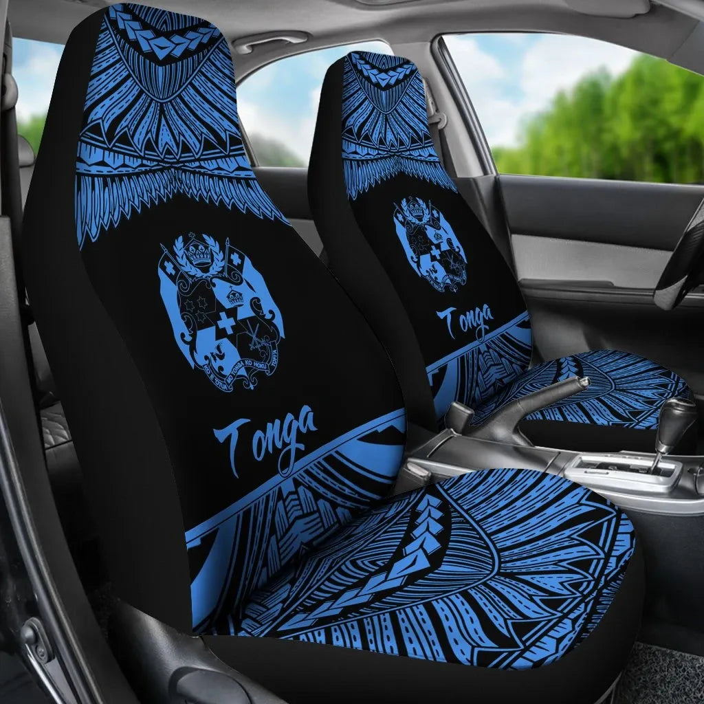 Tonga Polynesian Car Seat Covers - Pride Blue Version