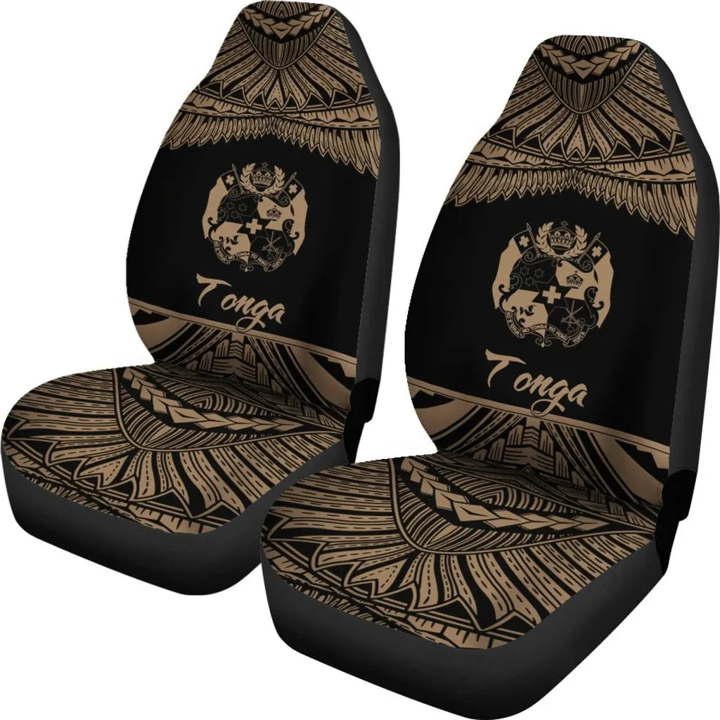 Tonga Polynesian Car Seat Covers - Pride Gold Version