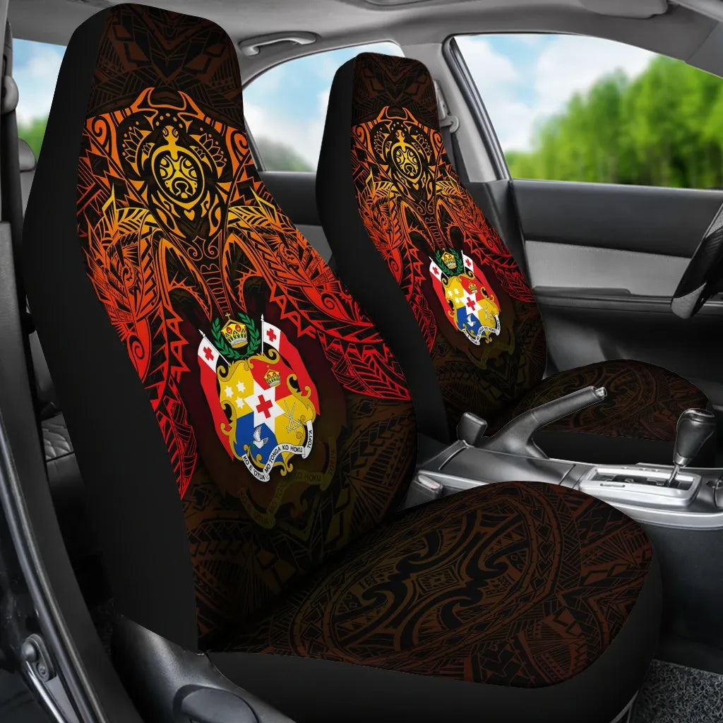 Tonga Car Seat Covers - Tonga Coat Of Arms Red Manta Ray