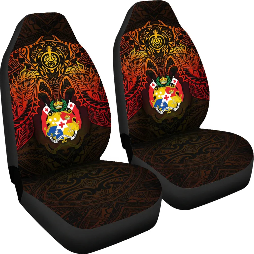 Tonga Car Seat Covers - Tonga Coat Of Arms Red Manta Ray