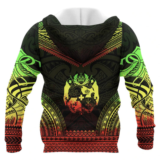 Tonga Polynesian Chief Custom Personalised Hoodie - Reggae Version