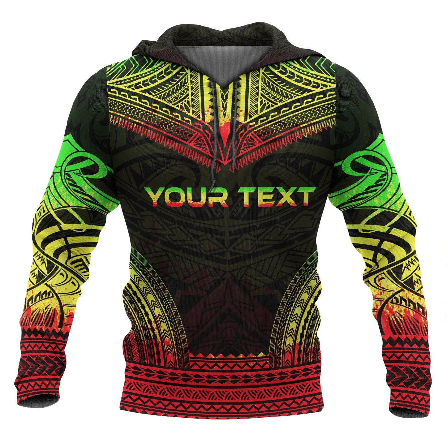 Tonga Polynesian Chief Custom Personalised Hoodie - Reggae Version