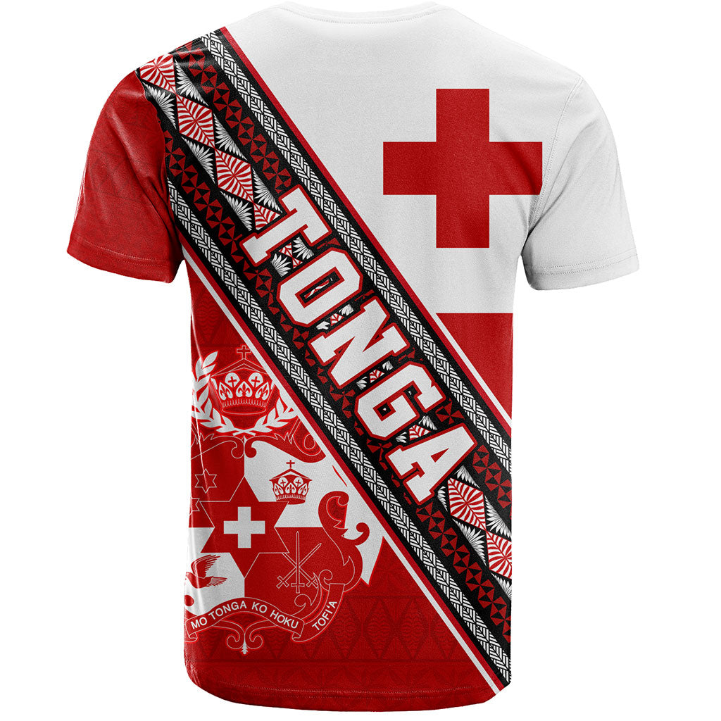 Tonga T-Shirt Ngatu Flag And Coat Of Arms