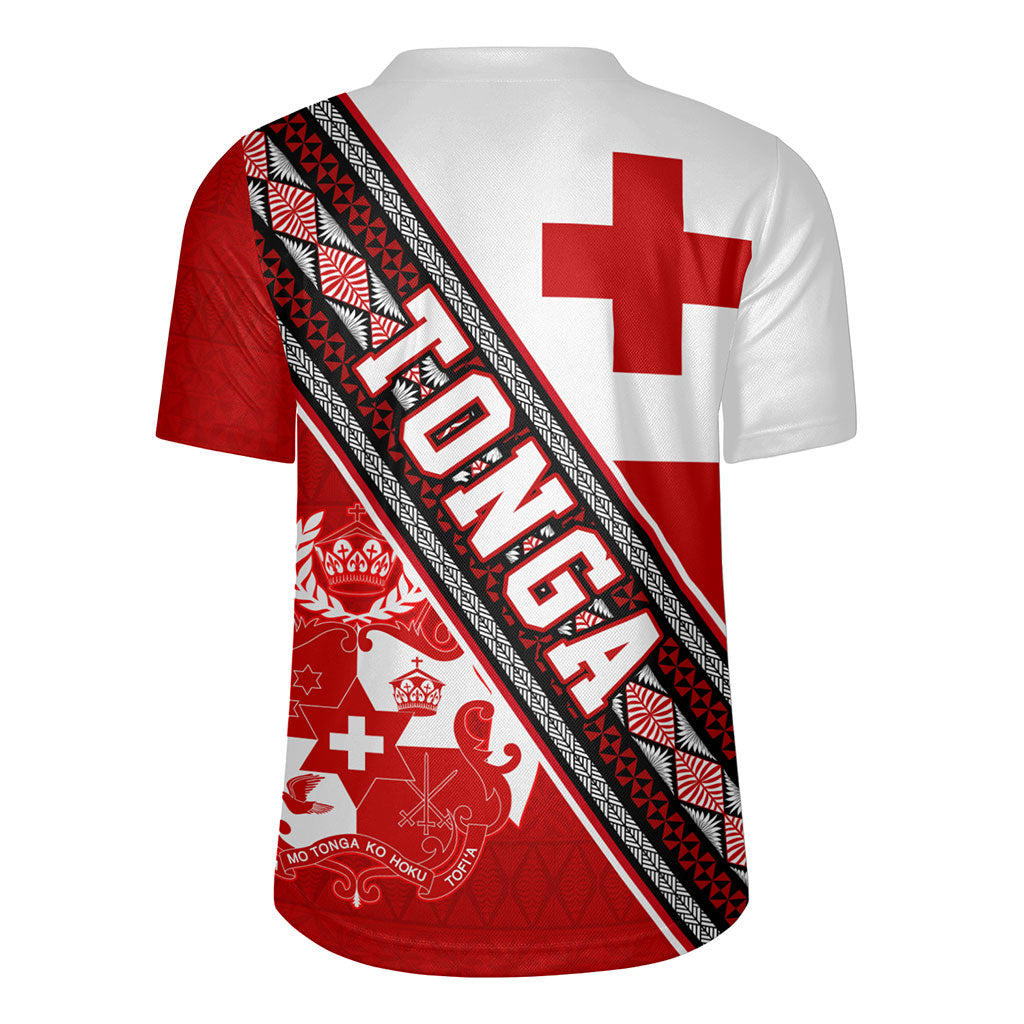 Tonga Rugby Jersey Ngatu Flag And Coat Of Arms