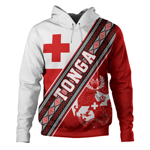 Tonga Hoodie Ngatu Flag And Coat Of Arms