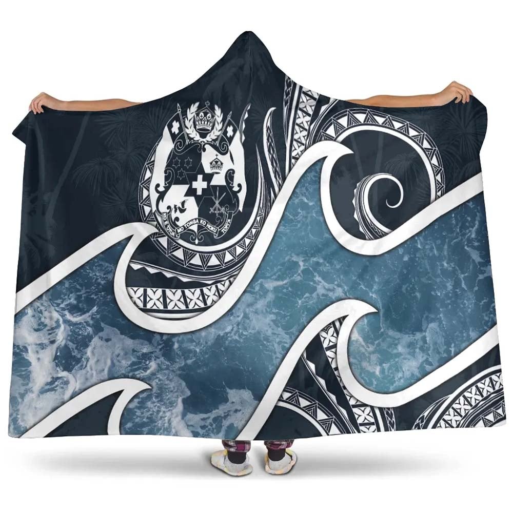 Tonga Polynesian Hooded Blanket - Ocean Style