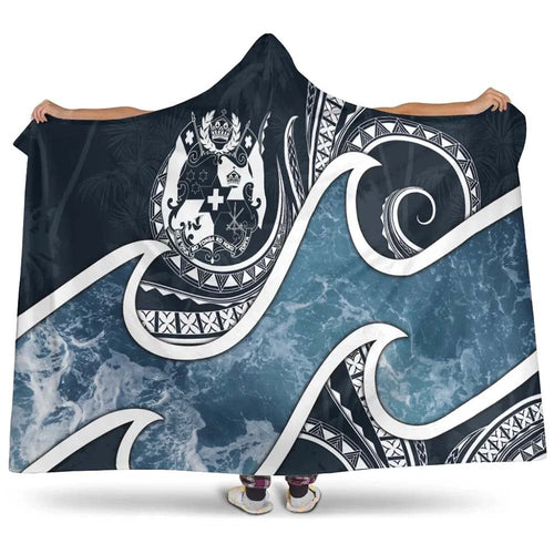 Tonga Polynesian Hooded Blanket - Ocean Style