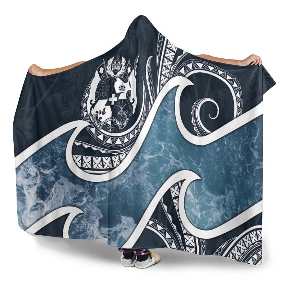Tonga Polynesian Hooded Blanket - Ocean Style
