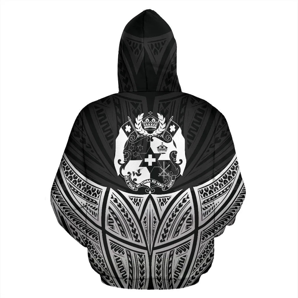 Tonga Polynesian Hoodie Black Pride Map nd Seal