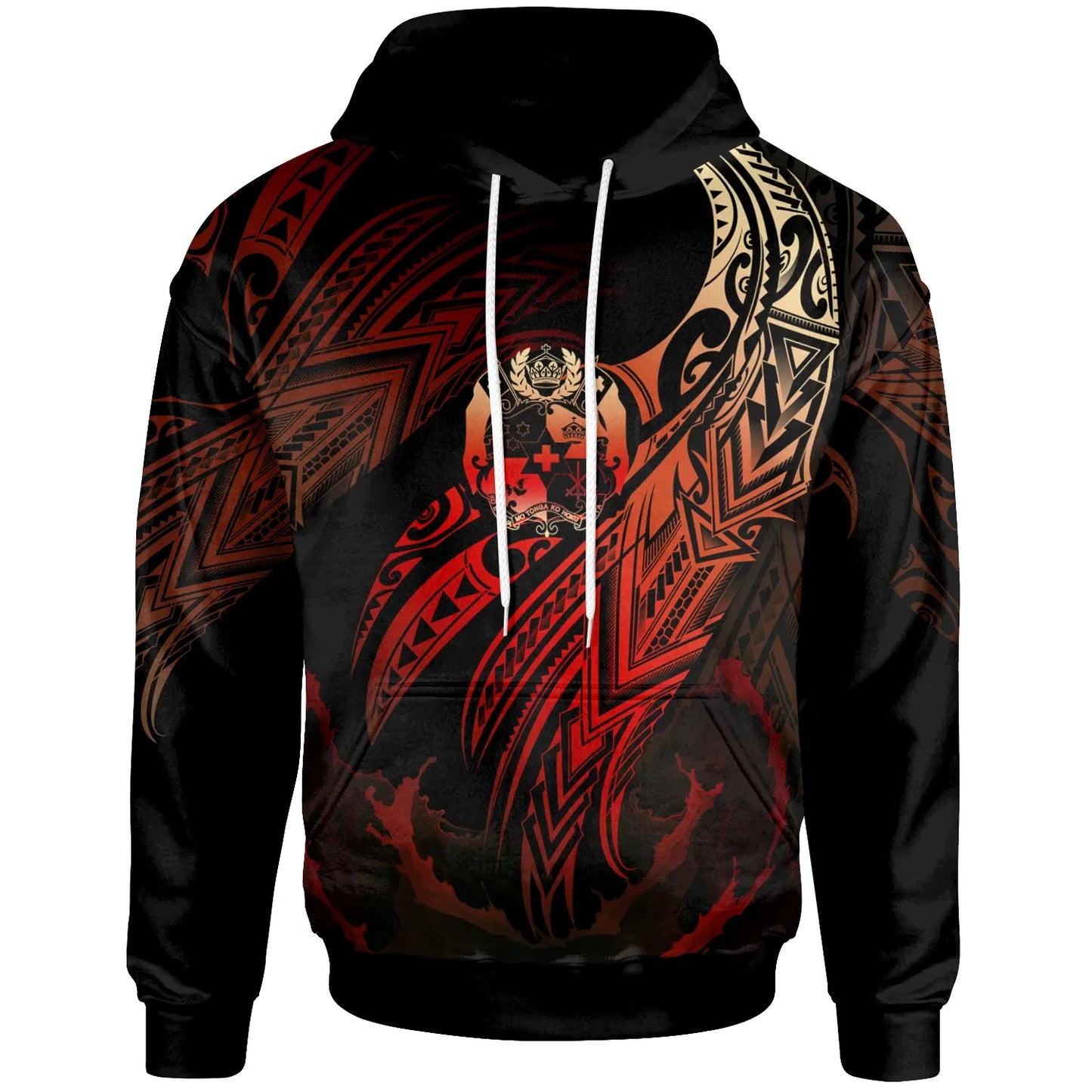 Tonga Polynesian Hoodie - Legend Red Version