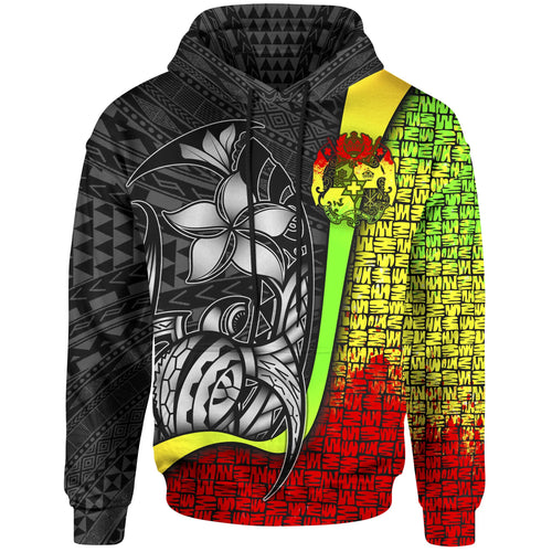Tonga Polynesian Hoodie Reggae - Turtle with Hook