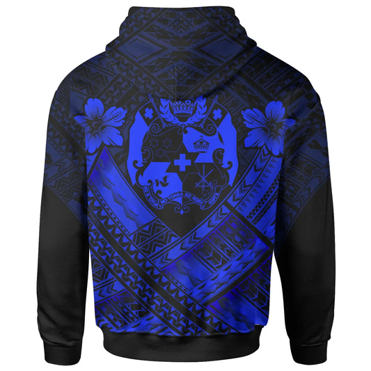 Tonga Polynesian  Hoodie - Tonga Blue Seal Camisole Hibiscus Style