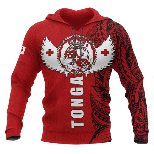 Tonga Polynesian Hoodie - Tonga Wings