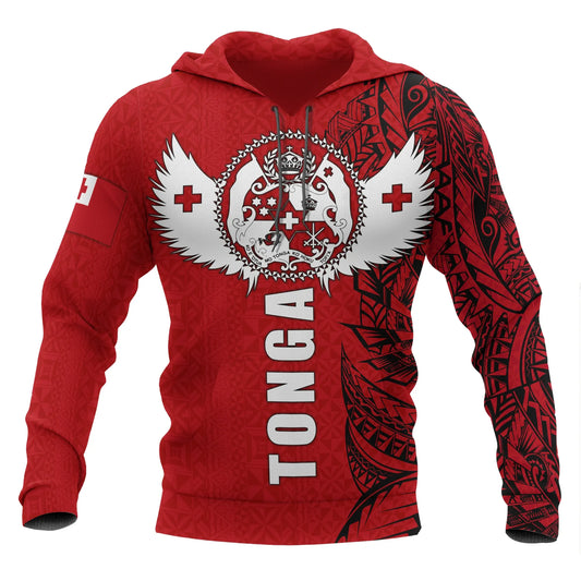 Tonga Polynesian Hoodie - Tonga Wings