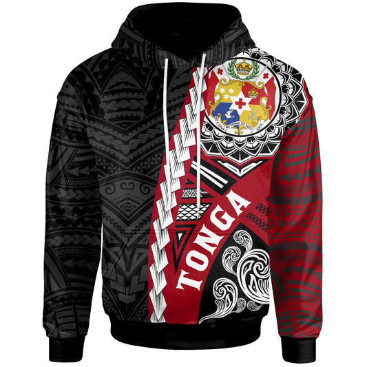 Tonga Polynesian Hoodie - Wave Tattoo