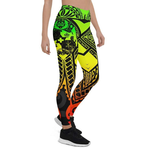 Tonga Polynesian Legging - Tonga Reggae Seal with Polynesian tattoo