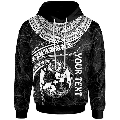 Tonga Polynesian Personalised Hoodie - Tonga Waves (White)