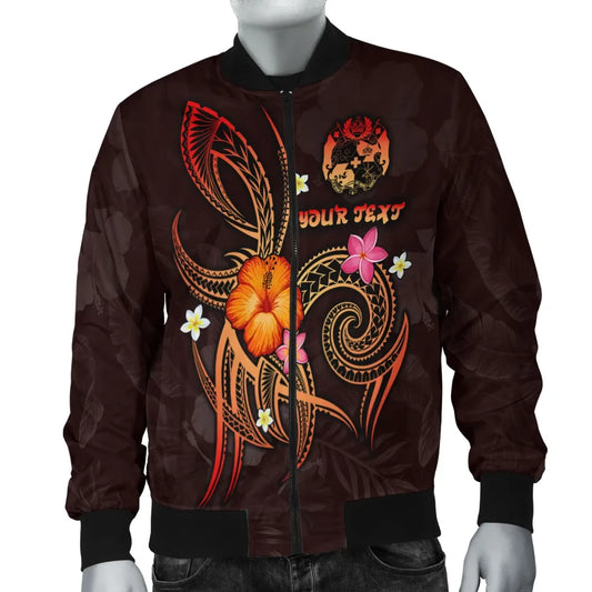 Tonga Polynesian Personalised Bomber Jacket - Legend of Tonga (Red)