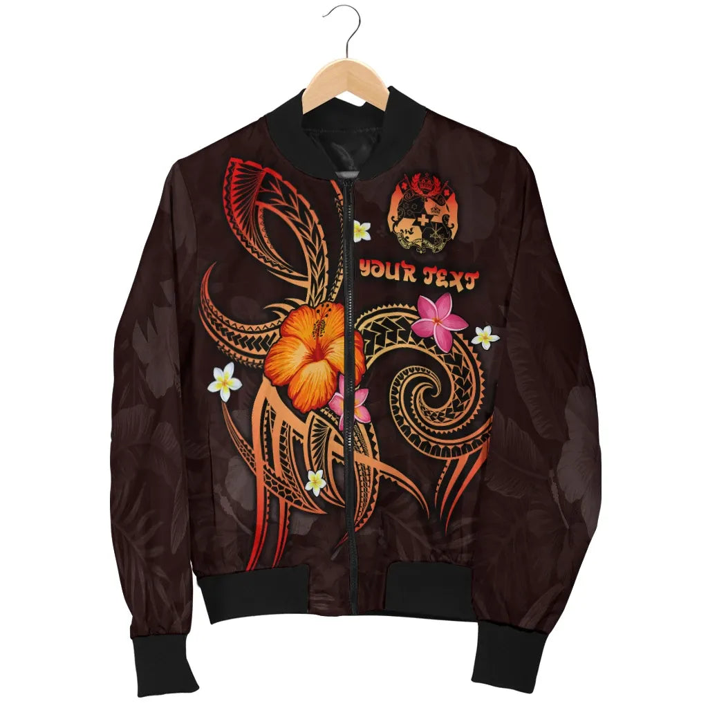 Tonga Polynesian Personalised Bomber Jacket - Legend of Tonga (Red)