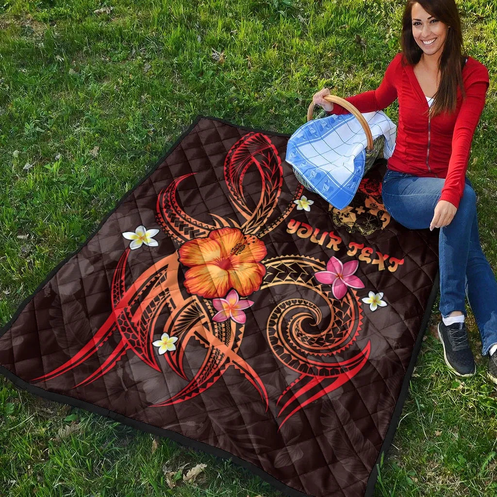 Tonga Polynesian Personalised Premium Quilt - Legend of Tonga (Red)