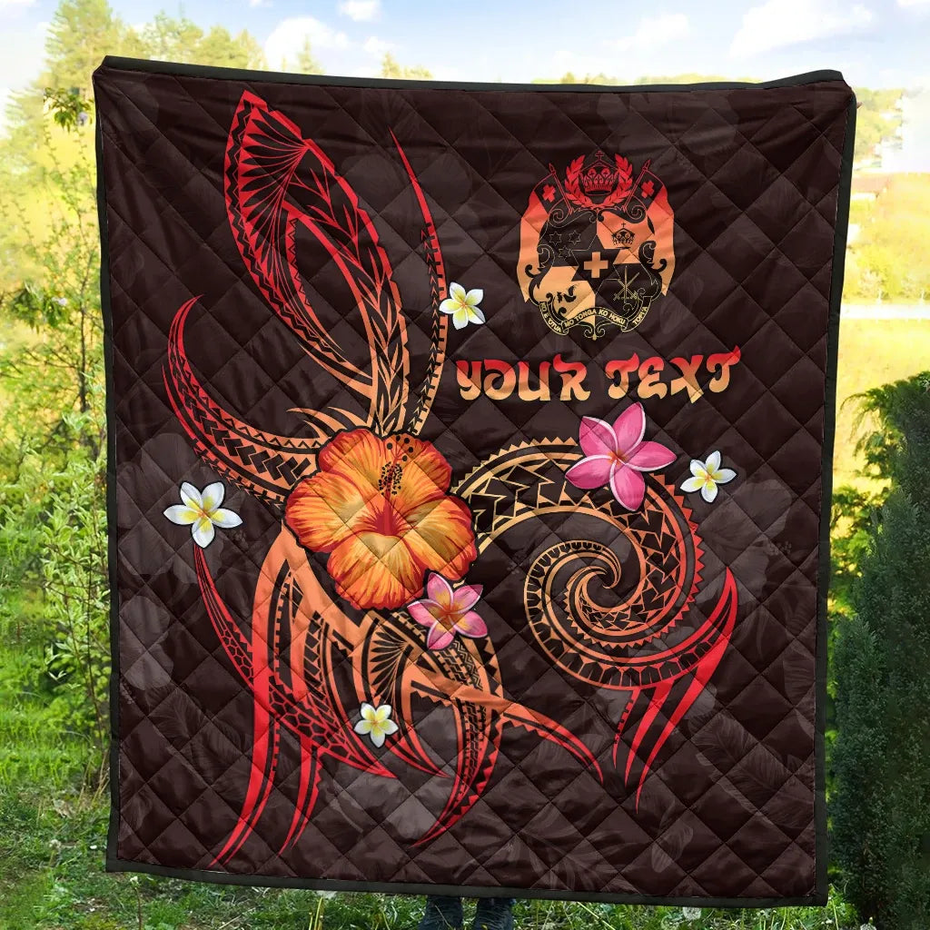 Tonga Polynesian Personalised Premium Quilt - Legend of Tonga (Red)