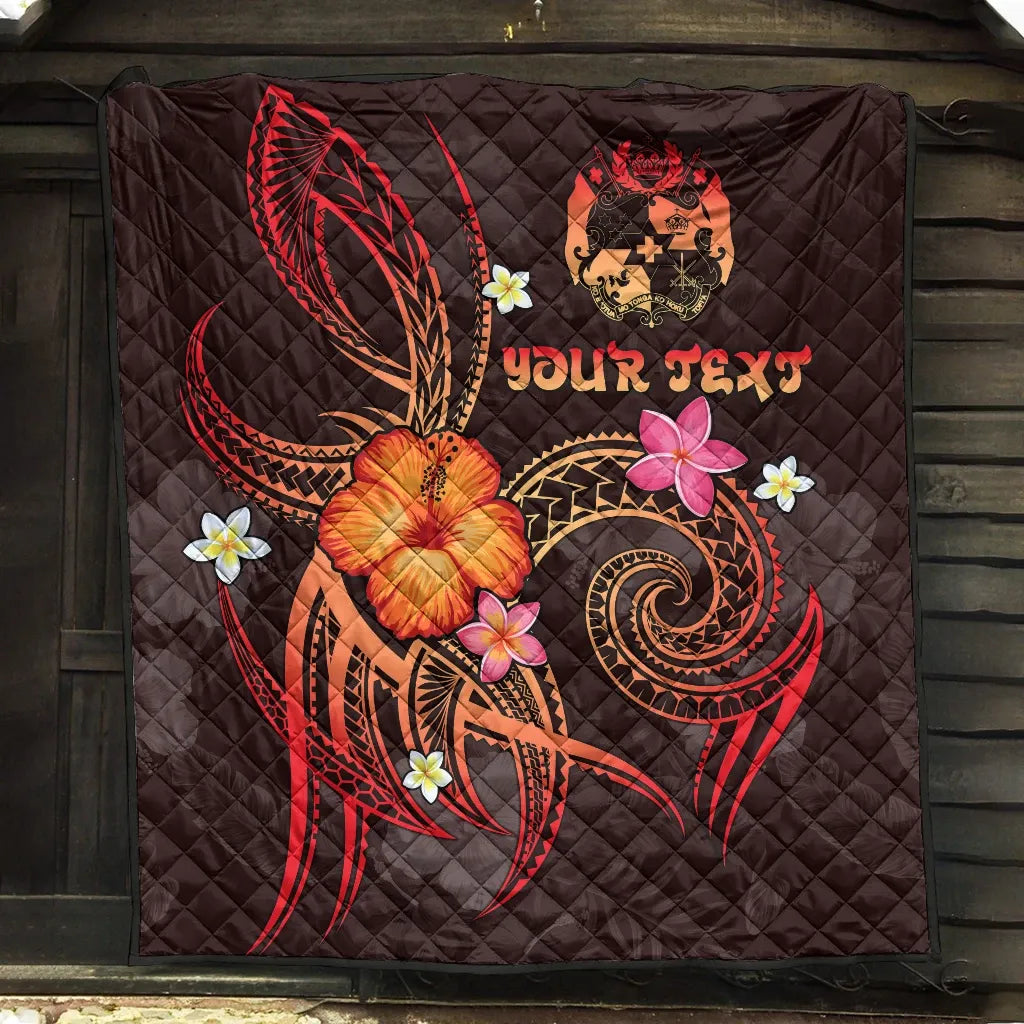Tonga Polynesian Personalised Premium Quilt - Legend of Tonga (Red)
