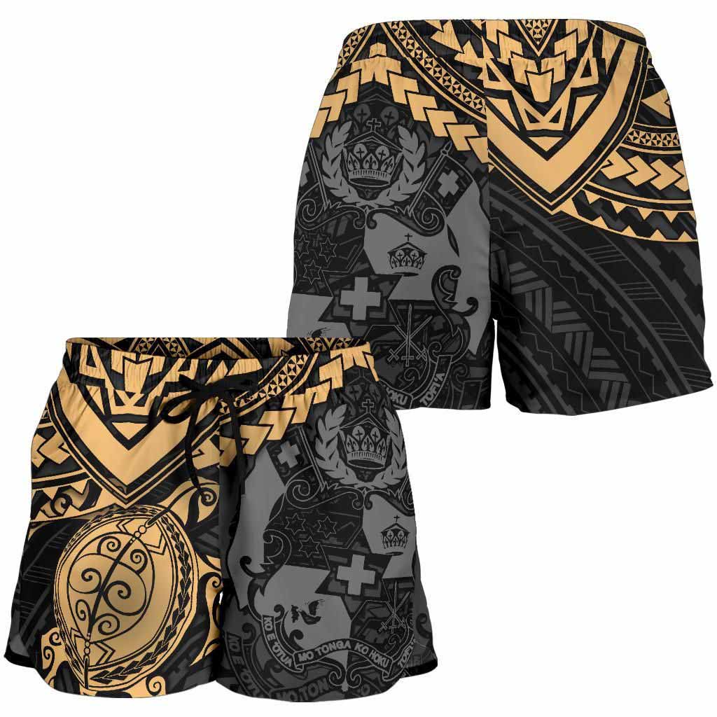 Tonga Polynesian Shorts (Women) - Golden Turtle