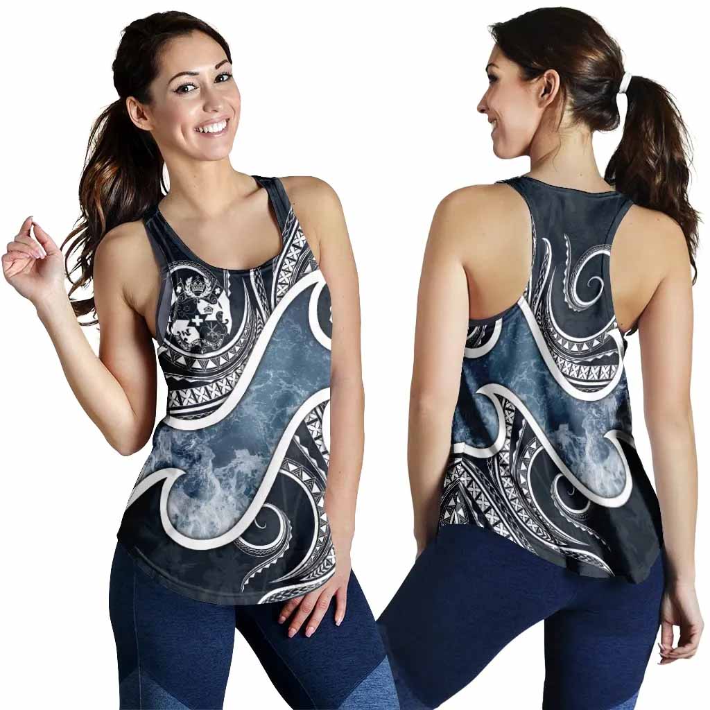 Tonga Polynesian Women Racerback Tank - Ocean Style