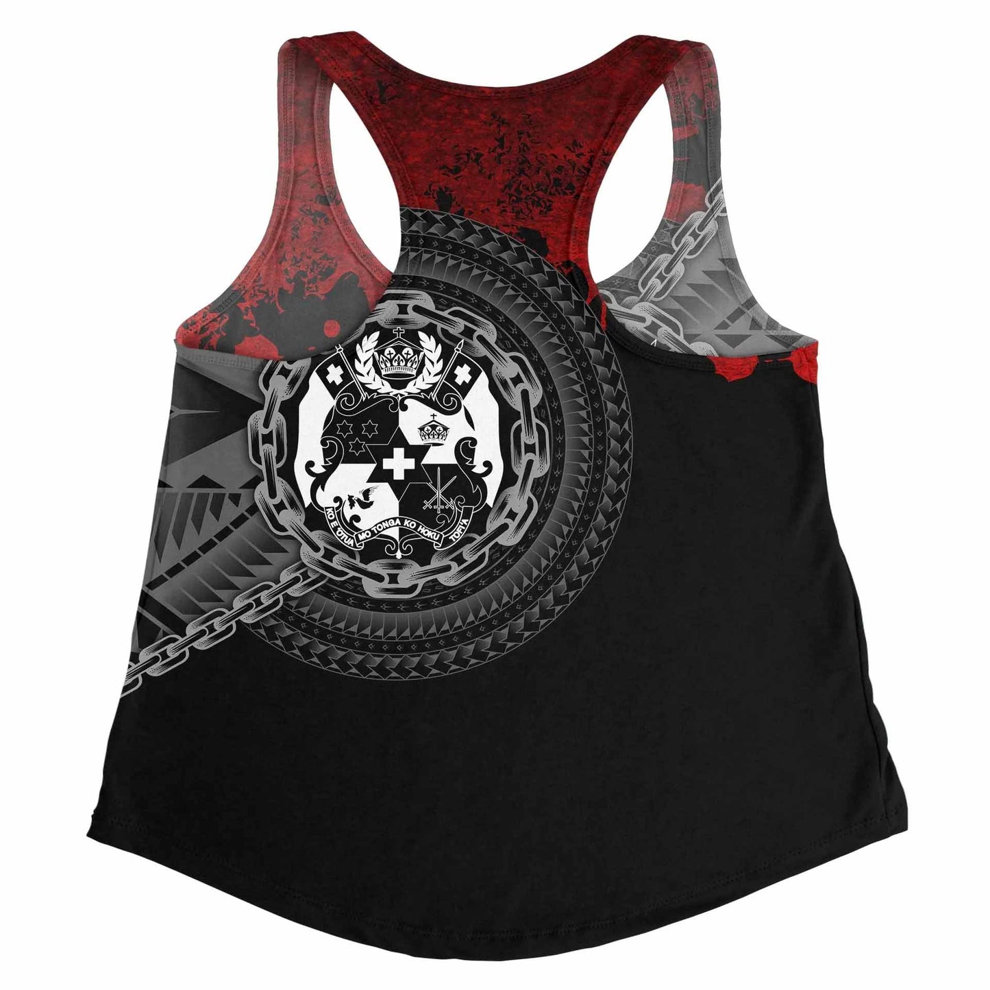 Tonga Polynesian Women Racerback Tank - Polynesian Chain Style